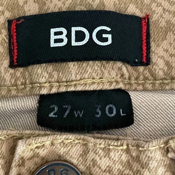 BDG Urban Outfitters Cigarette Tan Ankle Snakeskin Print Jeans Size 27 - Picture 9 of 10